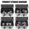 Portable Camera Bag Storage Holder Case for Photography Lighting Equipment Double Zippers Closure with Internal Dividers