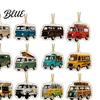 Retro RV Holiday Countdown 24-Day Camping Van Advent Calendar Acrylic Hanging Ornament Set with Desktop Christmas Display 24 Unique Designs,