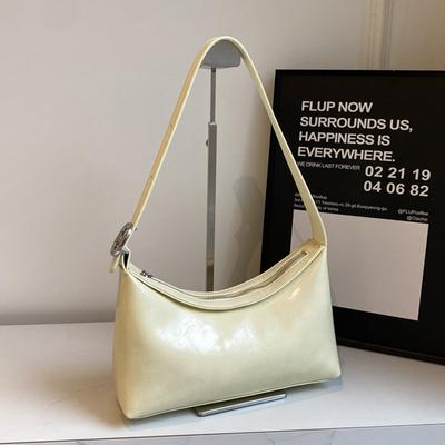 Bolsas de couro PU simples para mulheres, novas bolsas casuais de cor sólida, de um ombro, retrô, modernas, versáteis, para deslocamento diário, bolsa quadrada