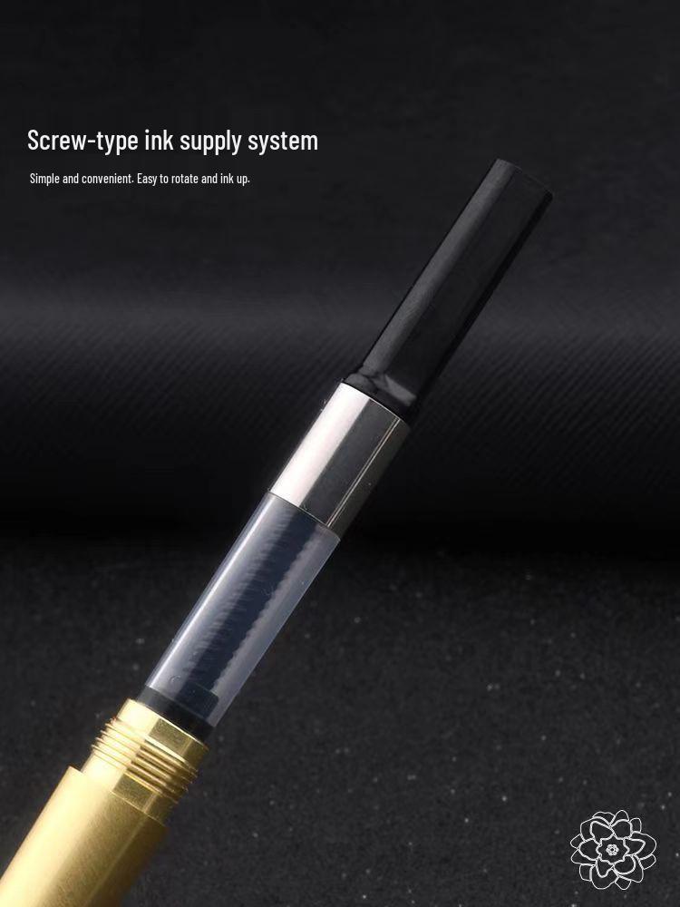 Classic Business Signature Fountain Pen with Ink Cartridge for Calligraphy Practice - Gift Pen with Engraving for Students
