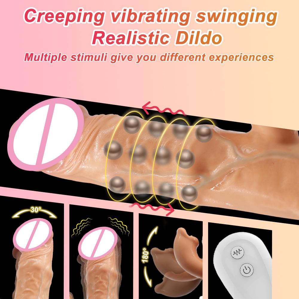 Remote Control Realistic Thrusting Dildo Vibrator G Spot Stimulator Suction Cup Vagina Orgasm Mastrubator Sex Toy for Women