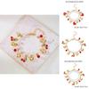 Fruit Jewelry Cherry Strawberry Heart Alloy Bracelet For Women Gift