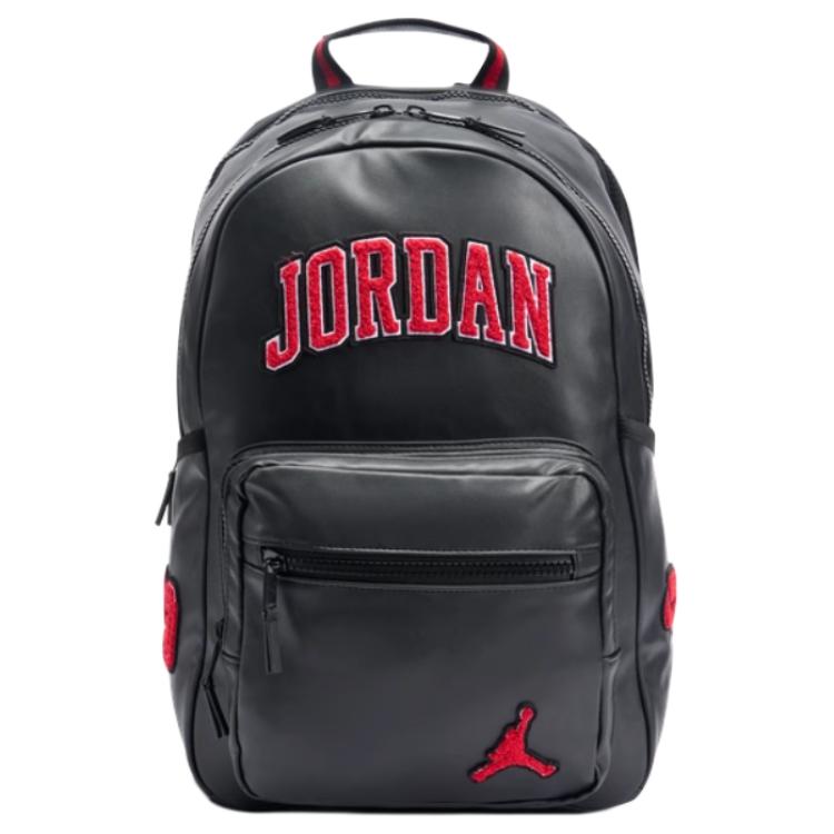New Jordan Synthetic Leather Backpack Unisex Black II7300-010