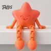 PLA Material Star Figurine 3D Printed Figure Figurine, Cute Little Astronaut Toy for Innovative Desktop Ornament Valentine's Day Gift, Creative