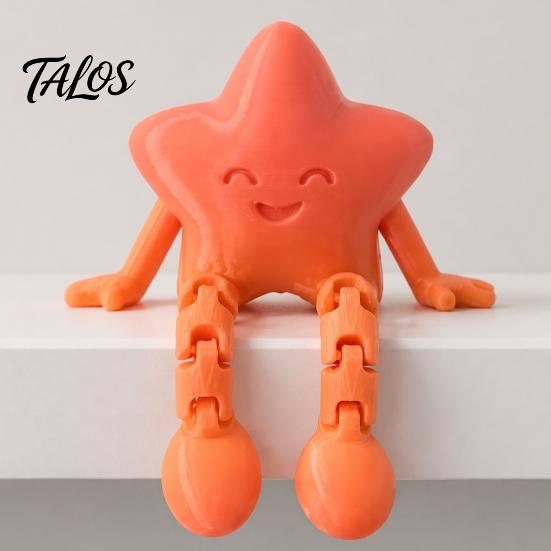 PLA Material Star Figurine 3D Printed Figure Figurine, Cute Little Astronaut Toy for Innovative Desktop Ornament Valentine's Day Gift, Creative