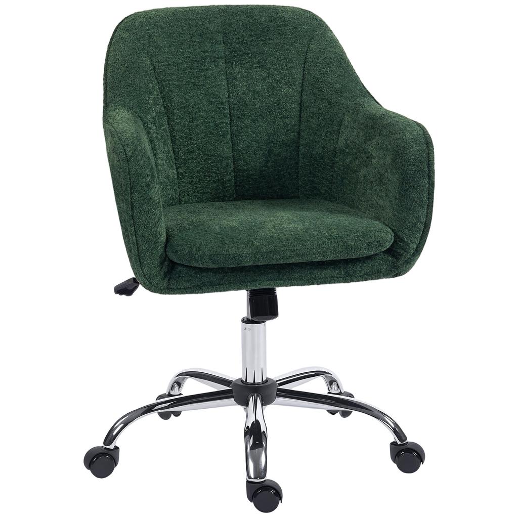 Snow Flannel Office Chair - Dark Green