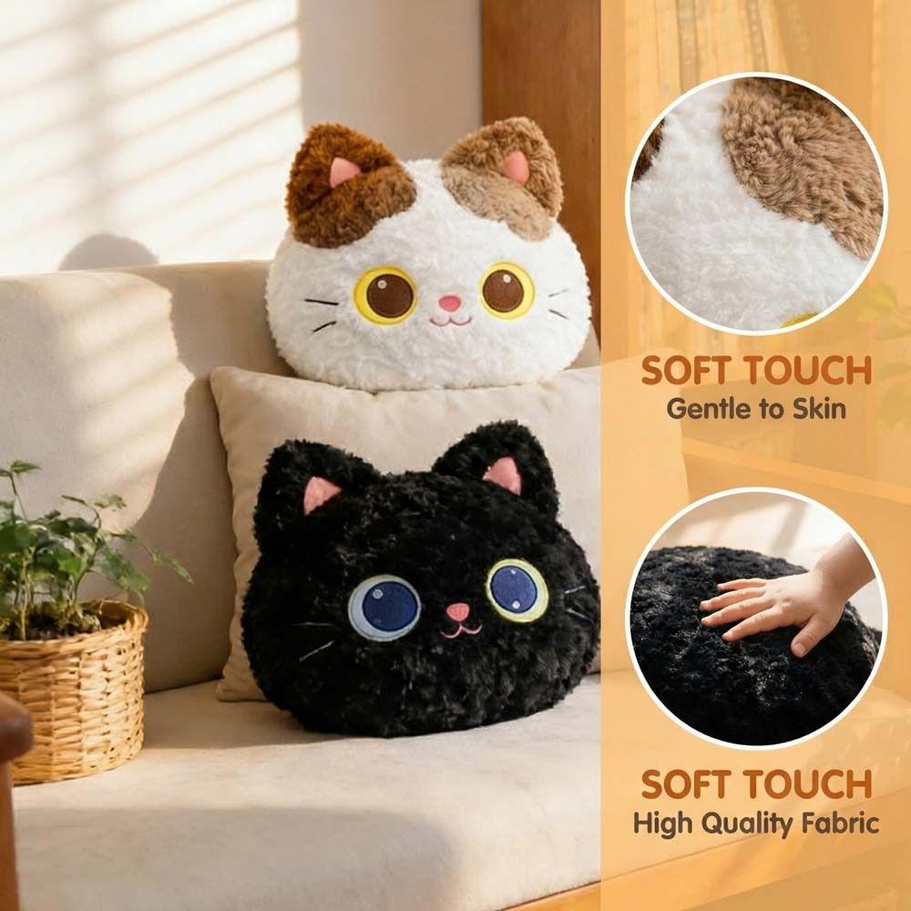 Home Decoration Plush Cat Cushion Bedroom Sofa Cat Throw Pillows Headboard Cushion