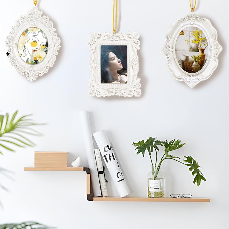 European Mini Golden Retro Small Photo Frame Home Decor Picture Frame Room Wall Decoration Pendant Accessory Resin Handicrafts