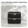 Double-Layer Storage Bag Lightweight Makeup with Handle Boxy for Travel