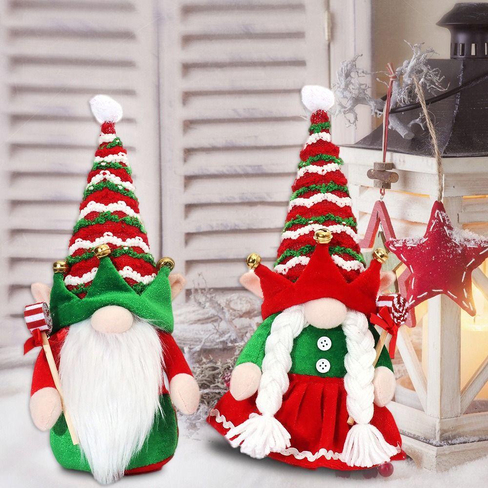 

Handmade Elf Doll Ornament Cute Faceless Doll Creative Christmas Gnome Ornament New Year