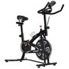 Indoor Stationary Exercise Bike 6kg Flywheel Fitness Cardio Workout Bike Trainer for Home Gym w/ Adjustable Resistance LCD Monitor Pad and Bottle