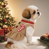 Pet Dog Costume Small Breeds Puppy Candy Cane Gingerbread Dress Two-Legged Outfit