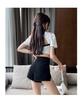 2025 Summer High-Waist Irregular Design Black A-Line Women's Casual Shorts