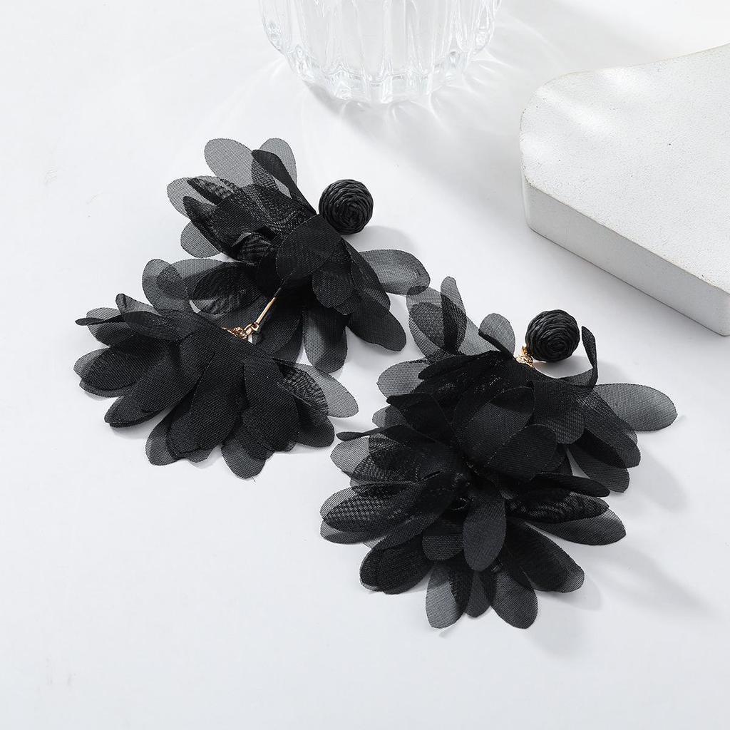 Kolorowe Geometryczne Kolczyki z Chwostami: Ręcznie robione Okrągłe Płatki z Europejskim i Amerykańskim Akcentem