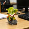 Yousheng Dragon Figurine Cute Resin Dragon Reading Statue Miniature Fairy Garden Ornaments for Terrarium Micro Landscape DIY Crafts