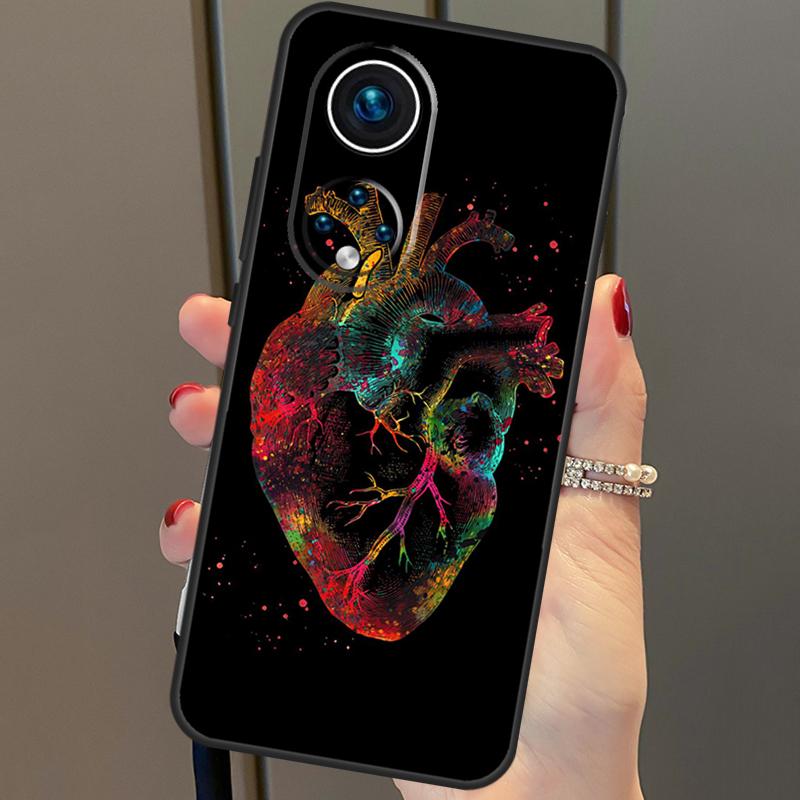 Human Heart Brain Lungs Case For Honor Magic 6 Pro 5 Lite 50 70 90 X6 X7 X8 X9 Honor X6a X7a X8a X9a X8b X9b Cover