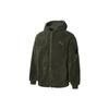 Lamb's Wool Hooded Stay Warm Windproof Logo Jacket Dark Green Men's 535066-64