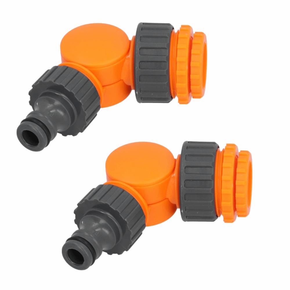 2PCS Plastic Garden Hose Elbow Connector Water-tap Quick Connector Garden Watering