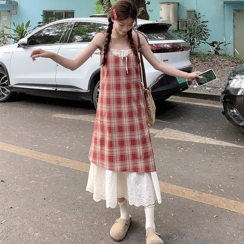 Summer 2026 Polyester Lace Paneling Slim Fit Strapless Long Dress For Women