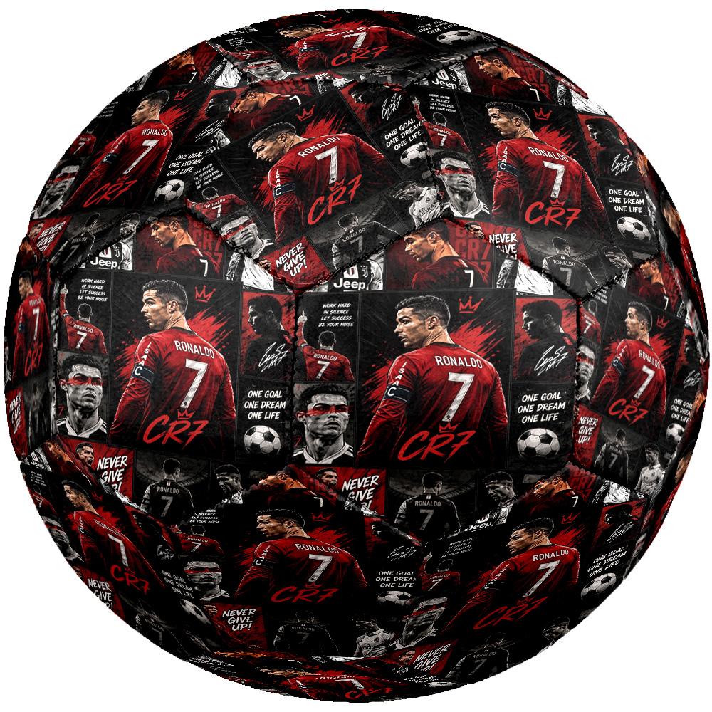 Ronaldo's Cr7 Portugal Legacy Size 5 Soccer Football Machine-Stitched Indoor/Outdoor Training and Matches Perfect Gift for Sports Enthusiasts