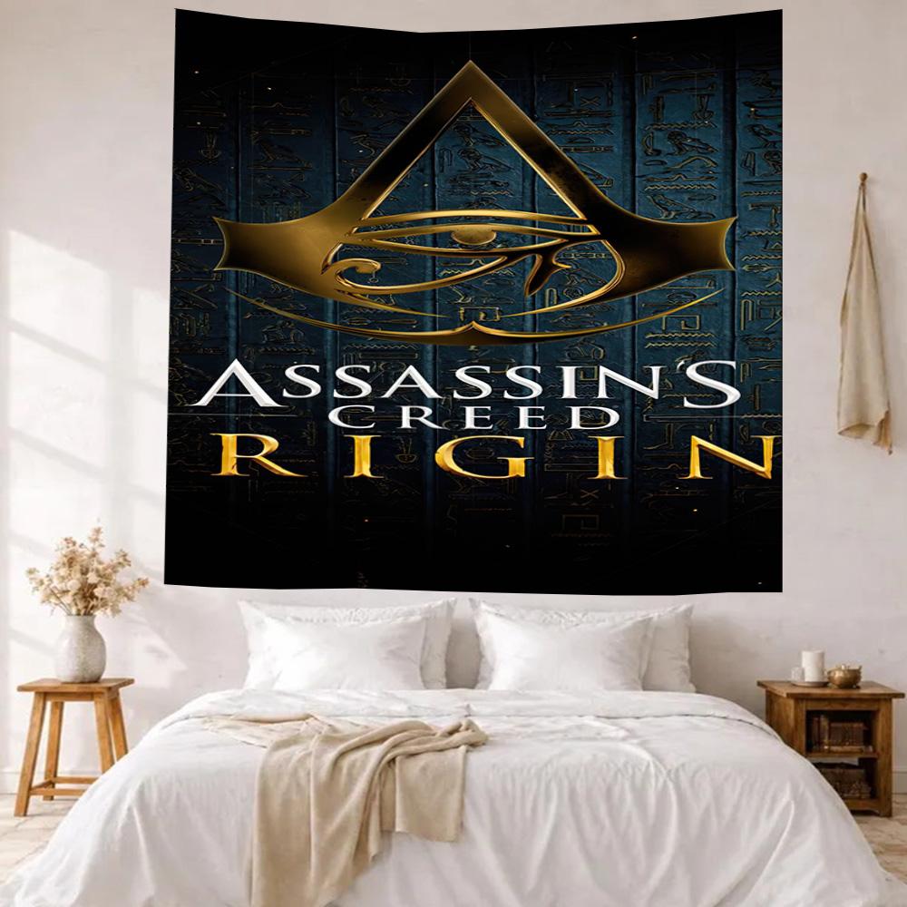 Assassin'S Ezio Auditore Wall Decor Tapestry Art For Pet Memorial Birthdaywedding Party Backdrop Family Gift