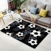 Soccer Ball Pattern Area Mat, for Living Room, Bedroom, or Outdoor Entrance Decor, Polyester Mat, Bedroom Accent | Sporty Decor