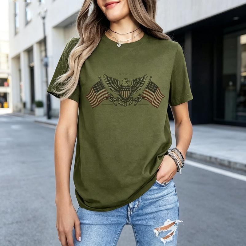 USA 250th Anniversary 17762026 T Shirt Retro American Flag Eagle Graphic Tee Unisex Unisex Soft Cotton Patriotic Streetwear Gift
