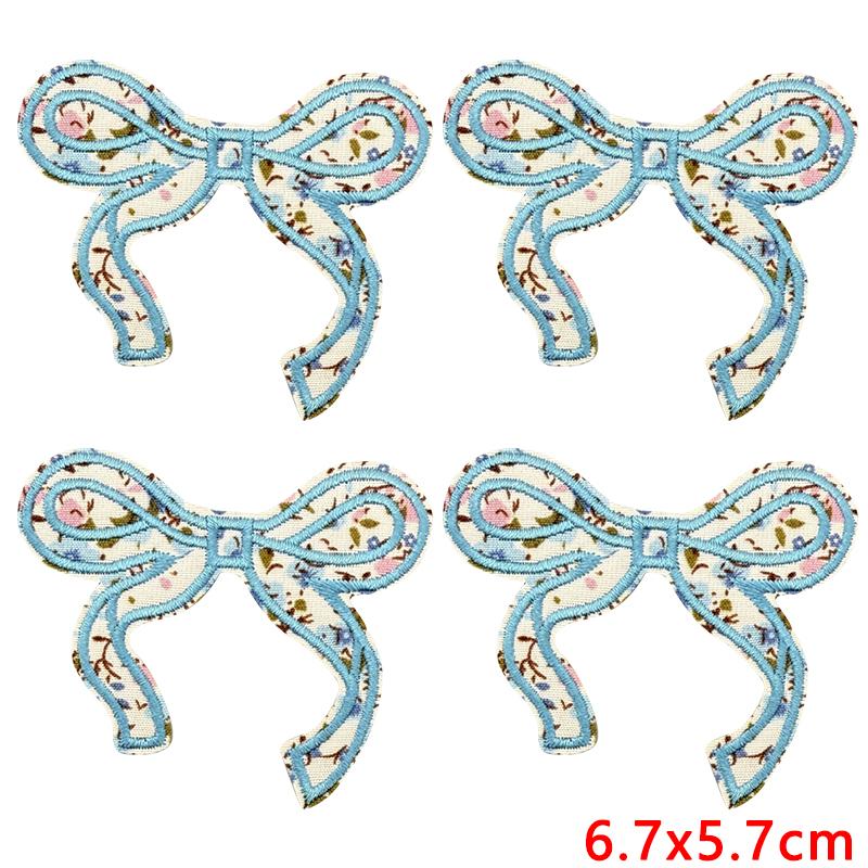 10 /26pcs Wholesale Fresh Letter Embroidery Patch Diy Floral Heart Bow Iron On Patches For Clothes Jackets Backpack Sew Stickers 