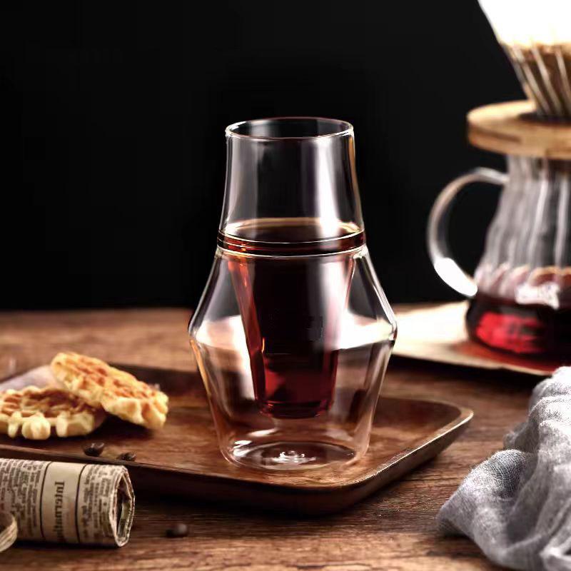 Double Wall Glass Espresso Cups Anti-scald Reusable Tea Mug Glass Wine Cup Home Barista Coffee Accessories 120/250/335ml