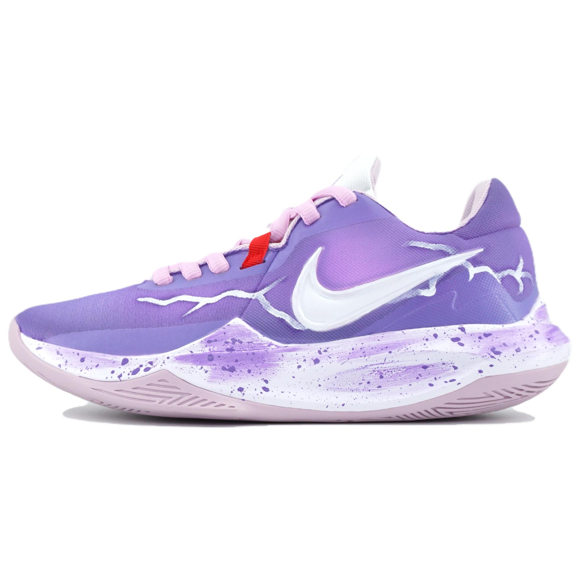 

Nike Precision 6 Purple Lightning Thunder Cloud Mesh, Textile Cushioning, Wear Resistant Low top Basketball Shoes Men s DD9535-100(Team479-) 46