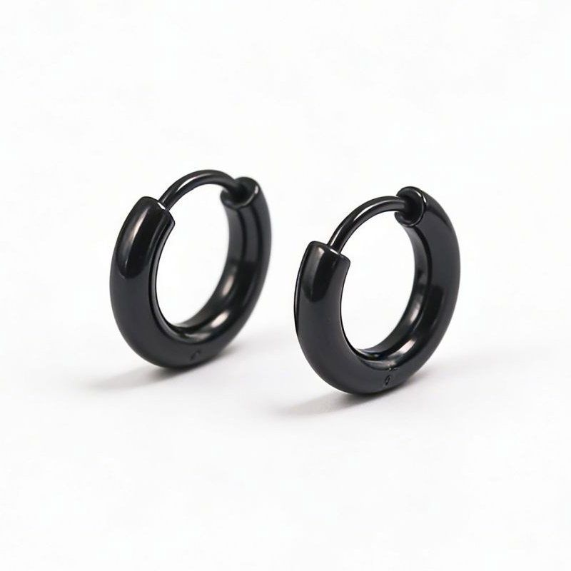 European Hip Hop Hiphop Male Titanium Steel Inscribed Ear Ring