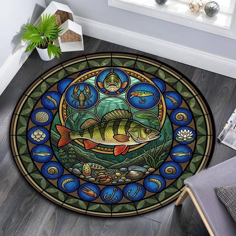 Adventure Nature Round Area Rug Under Office Chairs Bedroom Living Room Home Decor