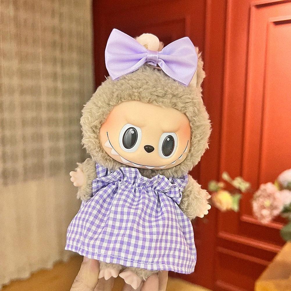 For 17cm Labubu Doll Clothes Fashion Clothes Hoodies Doll Clothes Color Match Hoodies Dolls Accessories Cute Decoration Little Cloths