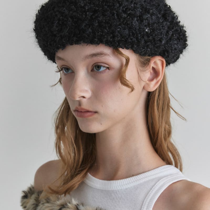 Poesiedame INES BERET IN BLACK TERRY