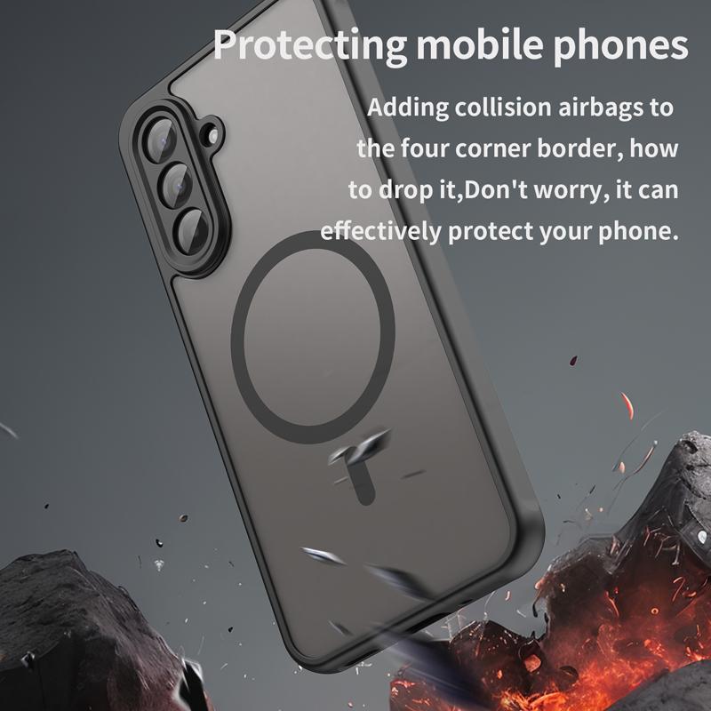 Pre Samsung Galaxy A17 5G A07 4G Puzdro Polopriehľadné Matné PC+TPU Odolné voči odtlačkom prstov Priehľadný Kryt
