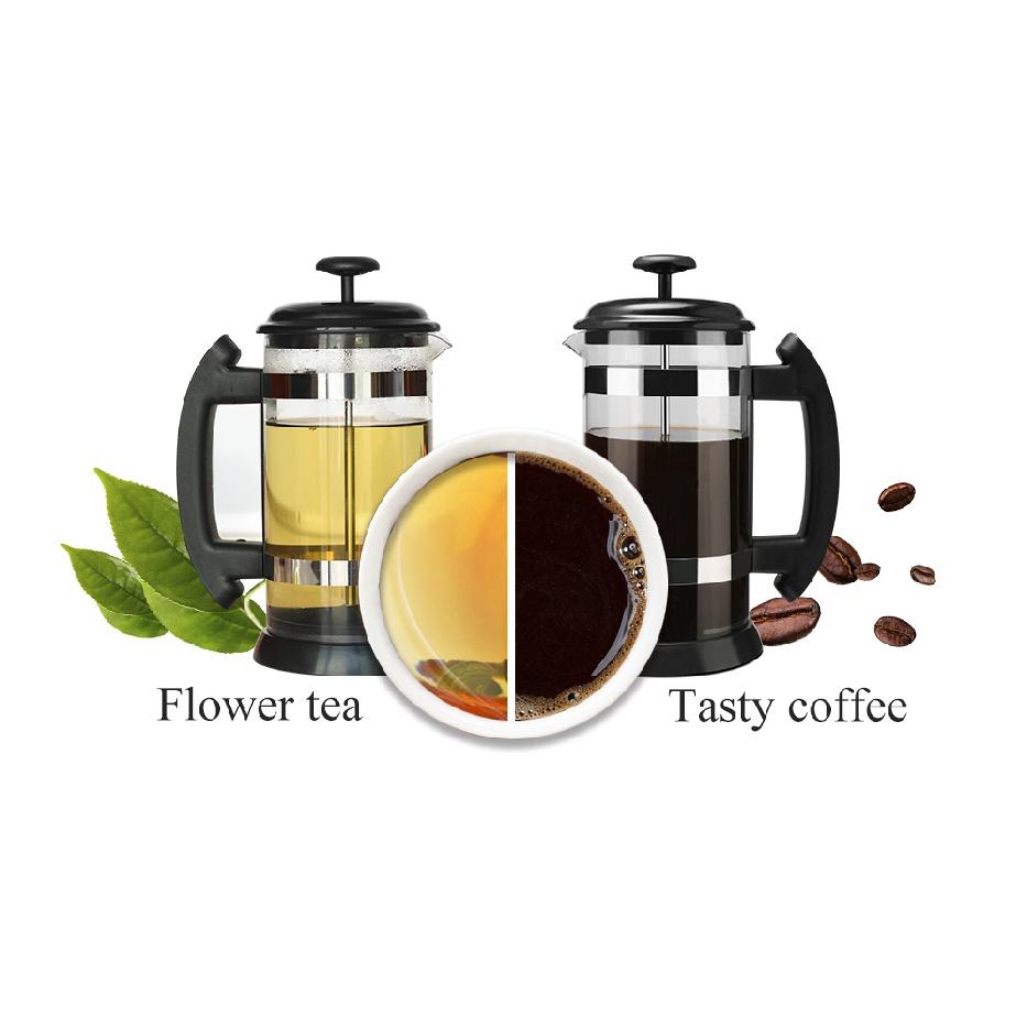 1000ML Coffee Brewing Pot French Filter Tea Brewer Coffee Pot Coffee Maker Kettle Household Hand Punch Pot Simple Pressure