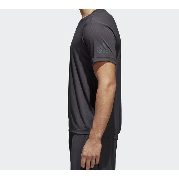 Adidas T Shirts Men's Black Crew Neck Moderate Straight Fit (Unisex) T-Shirts CE0818