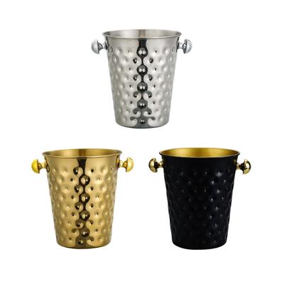 Stainsless Steels Ice Buckets Wine Bucket Wide Mouth Beverage Tub Wine Beer Champagnes Coolers for Parities, Camping