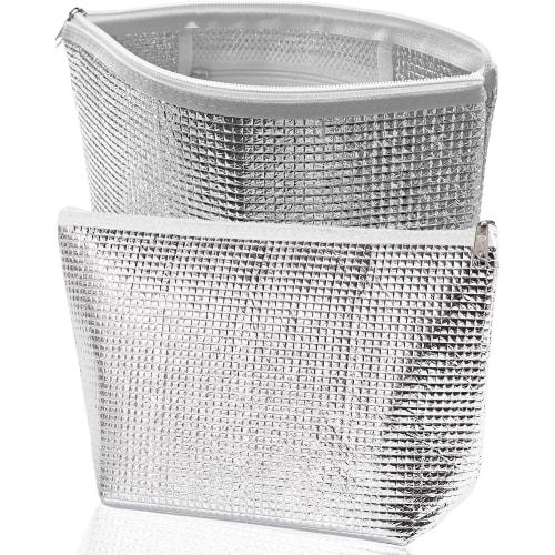 

Mini Cooler Bag, Mini Insulated Pouch, Small Aluminum Insulated Bag with Inner Bag, Lunch Bag, Ice Pack Pocket, Zippered, Lunch Accessories, Heat Prot