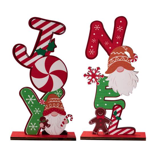 Wooden Christmas Ornament Desktop Faceless Gnome Gingerbread Man Decoration Xmas