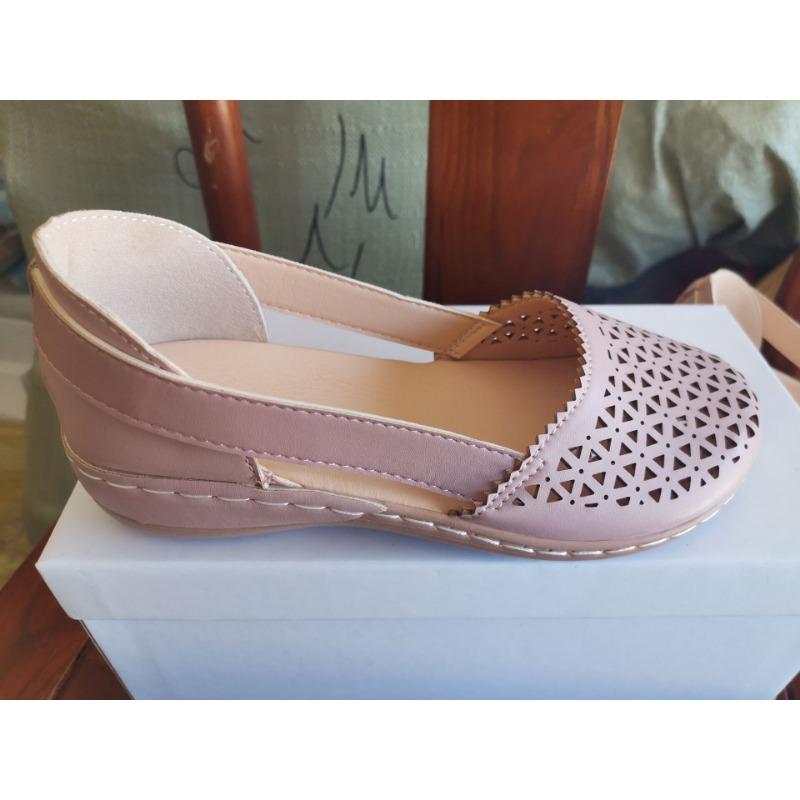 New Hole Shoes Summer European and American Women's Shoes Round Toe Wedge Heel Flat Bottom Women's Sandals