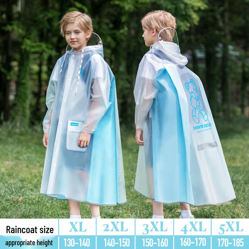 Kids' Cartoon Waterproof Raincoat with Backpack Slot