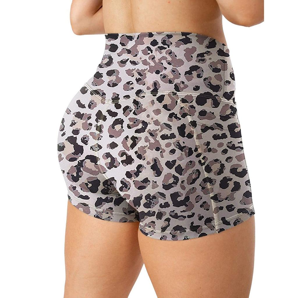 Mujer alta cintura impresión Yoga pantalones cortos ocultos bolsillos atletismo  pantalones cortos comprar a buen precio — entrega gratuita, reseñas reales  con fotos — Joom