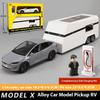 1:24 Modello Y Modello X Modello S Rimorchio RV Lega Metallo Pressofuso Modello di Auto Giocattolo Simulato Collezioni Hobby Regali di Compleanno Ragazzo