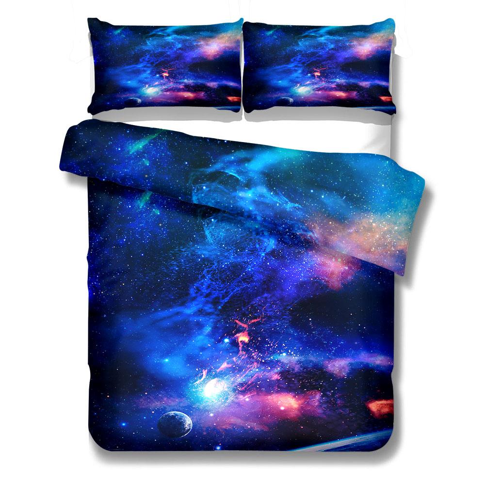 

Комплект постельного белья Star Galaxy Duvet Cover Set King Queen Double Full Twin Single Size 140x210cm