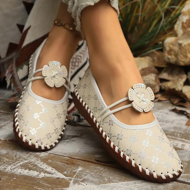 European and American large-size hand-sewn soft-soled casual single shoes, new graffiti breathable lazy