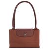 Longchamp Le Pliage Green 31 Long Handle Snap Button Zipper Closure Canvas And Leather Dumpling Tote Bag Large Women Tote Bag Brown 1899919504