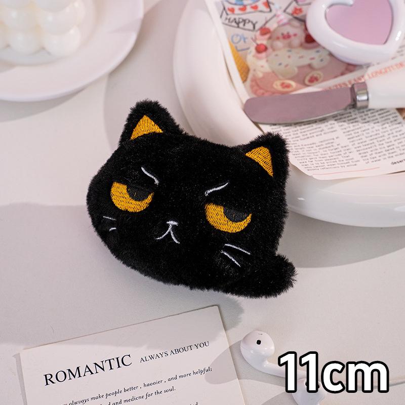

Cute Cartoon Cat Keychain Plush Doll Pendant Keyring For Women Girls Bag Ornament Car Key Chain Gifts Accessories чёрный