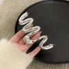 1 Pcs Fashion Silver Snake Design Metal Hair Claw Clips For Women Girls Irregular Large Hair Clips Hair Styling Accessories Quality