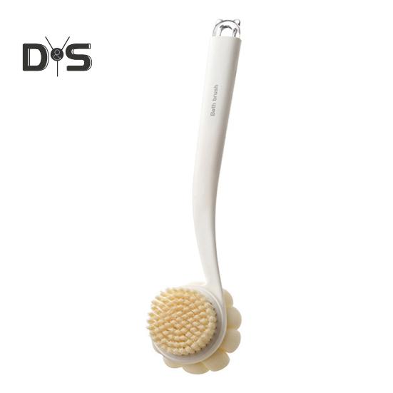 Bath Scrub Brush with Extended Anti-Slip Handle Double-Sided Back Rub Exfoliation Back Scrubber Three-dimensional Massage Brush